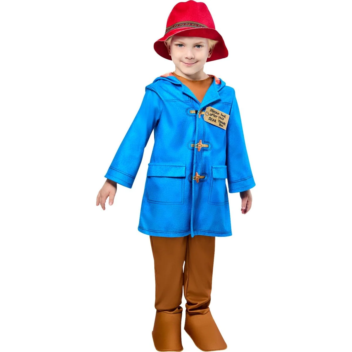 Paddington Costume for Kids, Jumpsuit, Coat and Hat