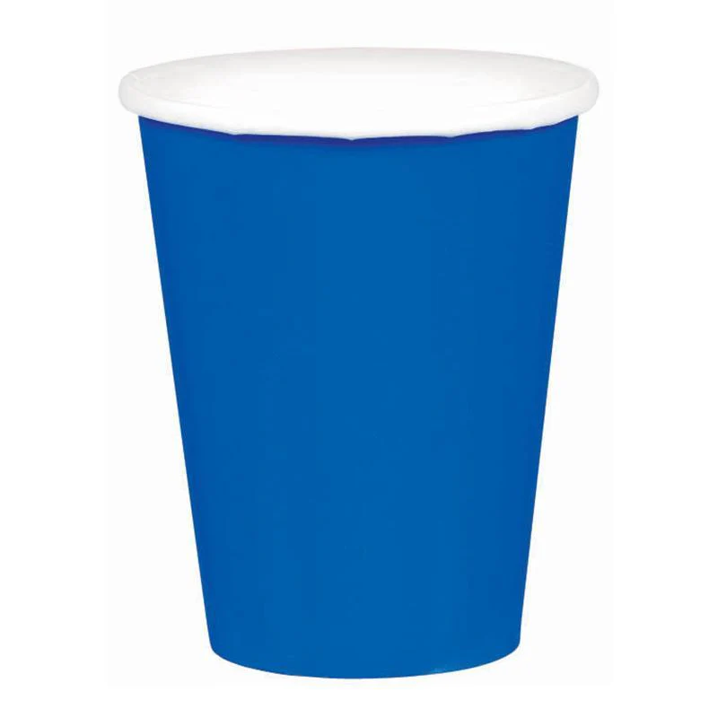 Paper Cups - Royal Blue 9 oz 20/pkg