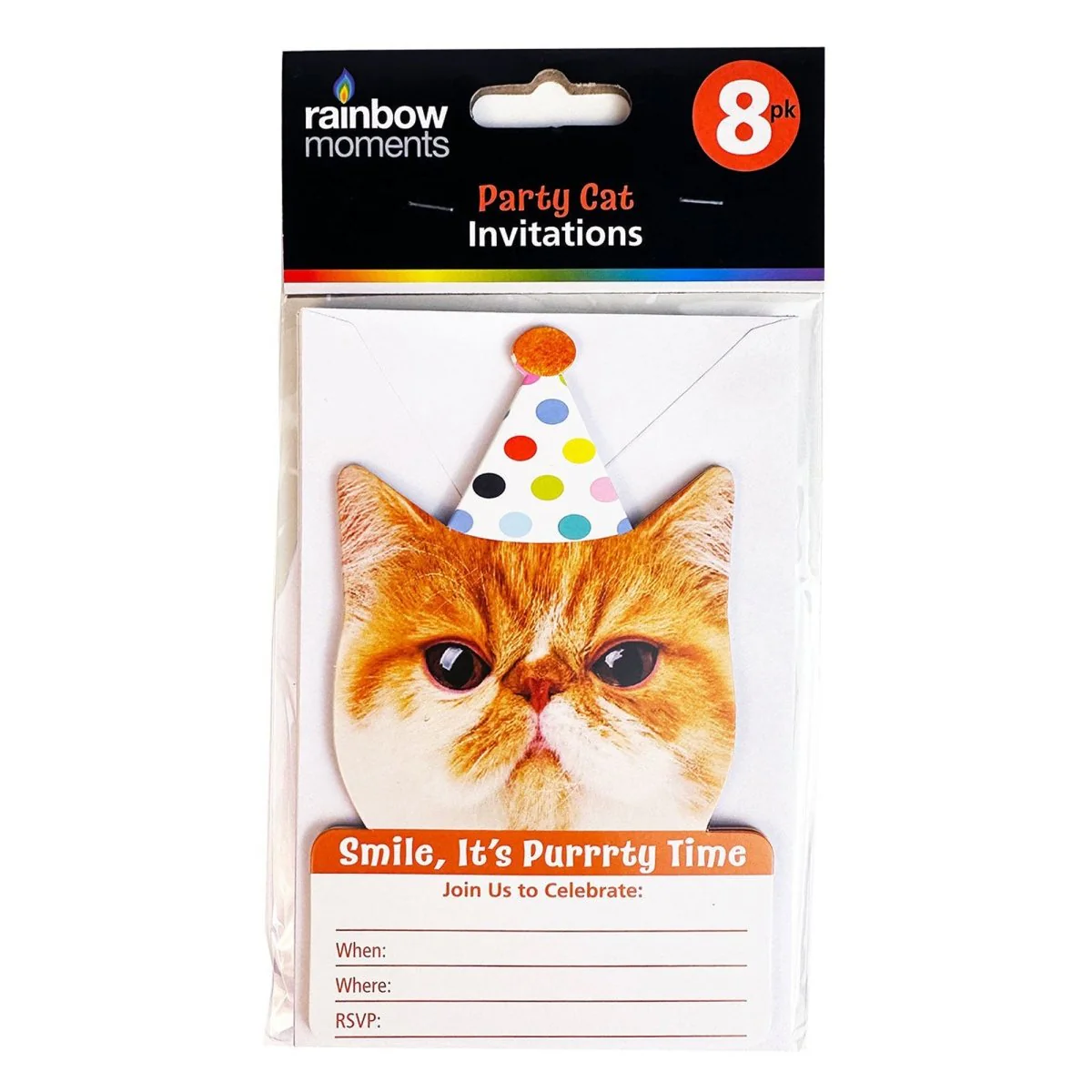 Party Cats Birthday Invitations, 8 Count - Image 2