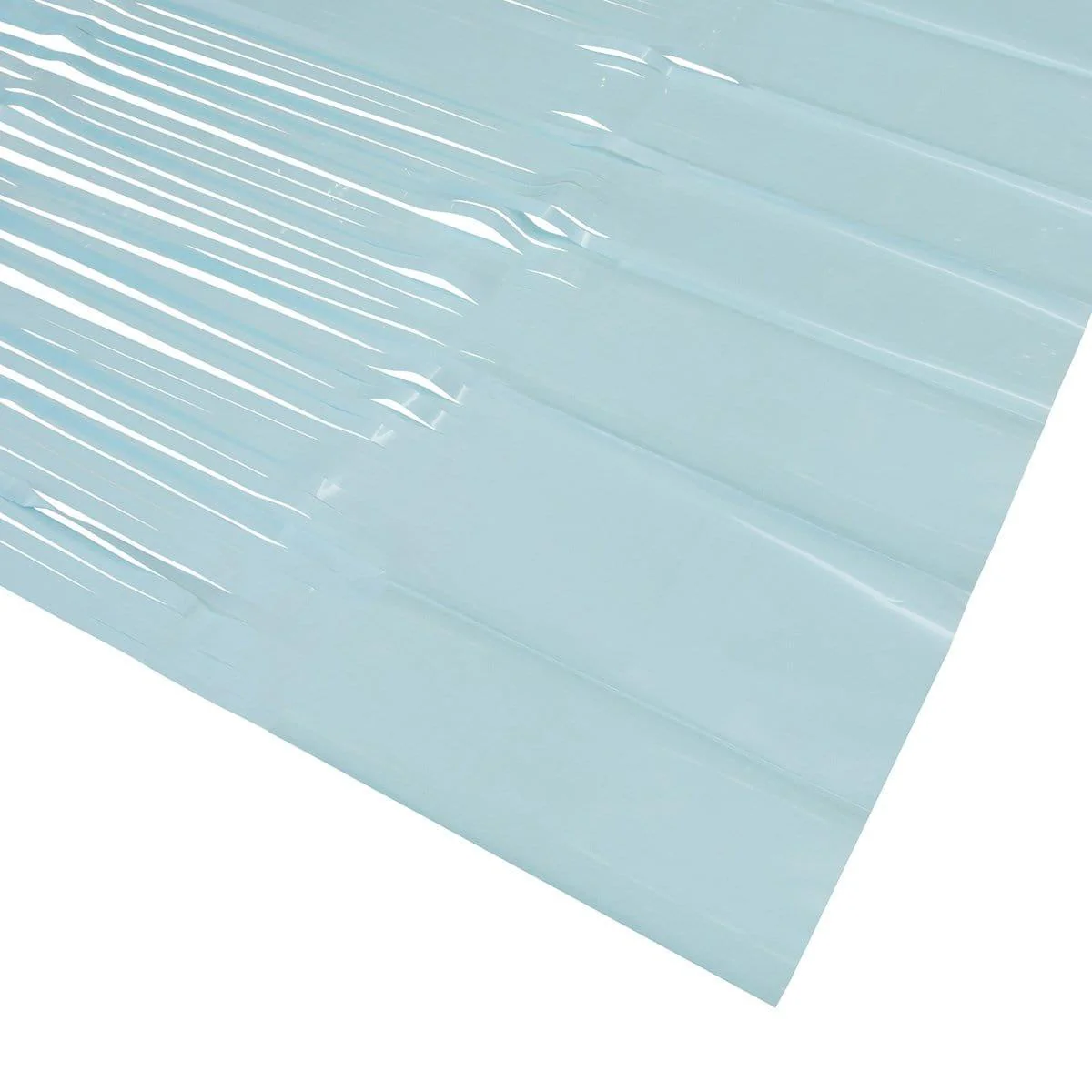 Light Blue, Macaroon Collection, Foil Fringe Curtain - Image 2