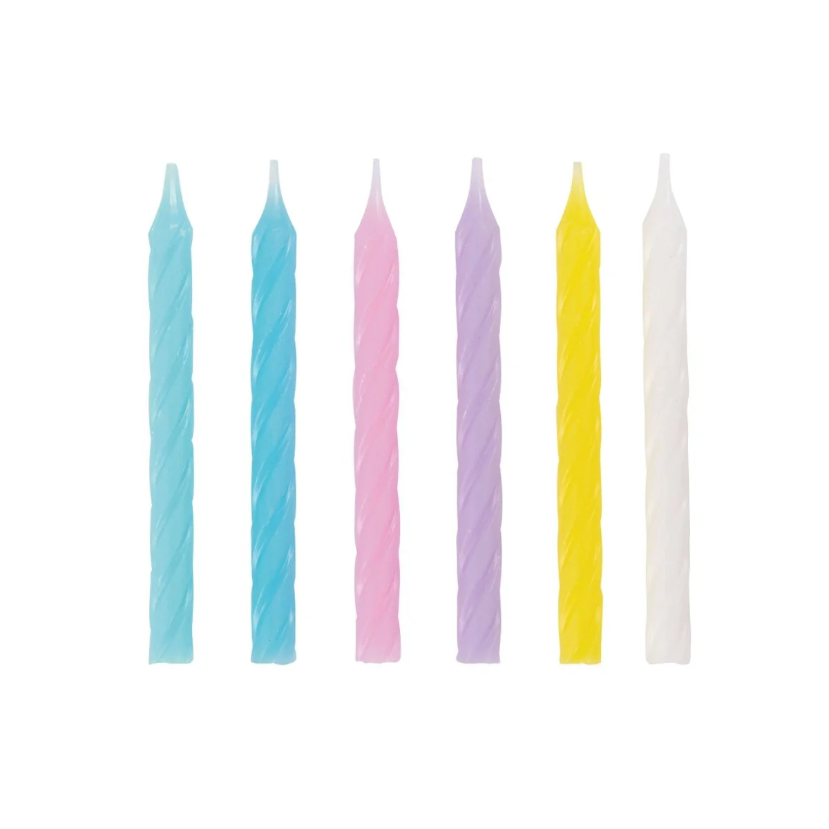 Pastel Spiral Candles, 24 Count