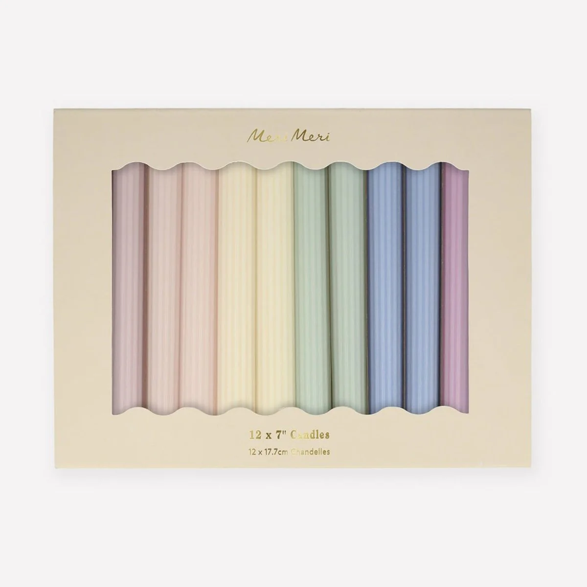 Pastel Table Candles, 7 Inches, 12 Count