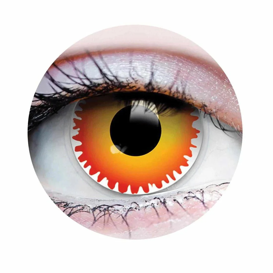 PRIMAL® Pennywise - Orange and Yellow Coloured Contact Lenses, 3 months usage
