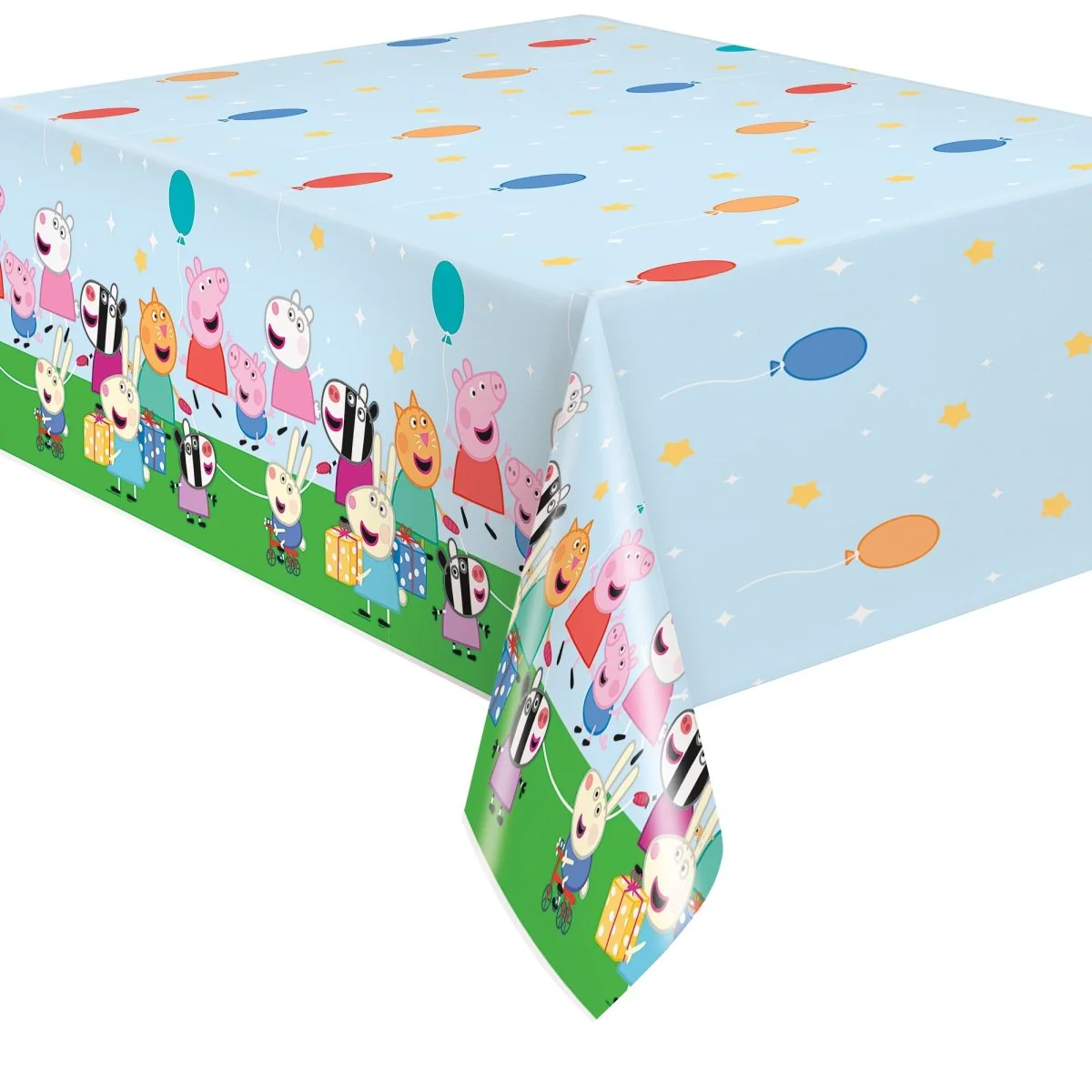 Peppa Pig Birthday Rectangular Plastic Table Cover, 54 x 84 Inches, 1 Count