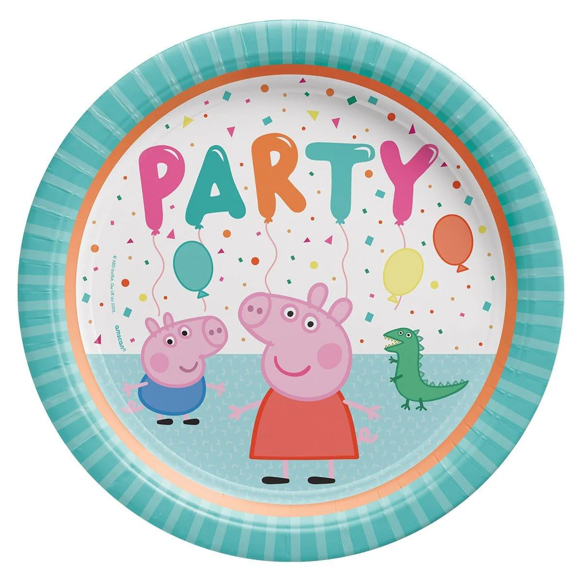 Peppa Pig Confetti Dinner Plates 9 Inches, 8 Count