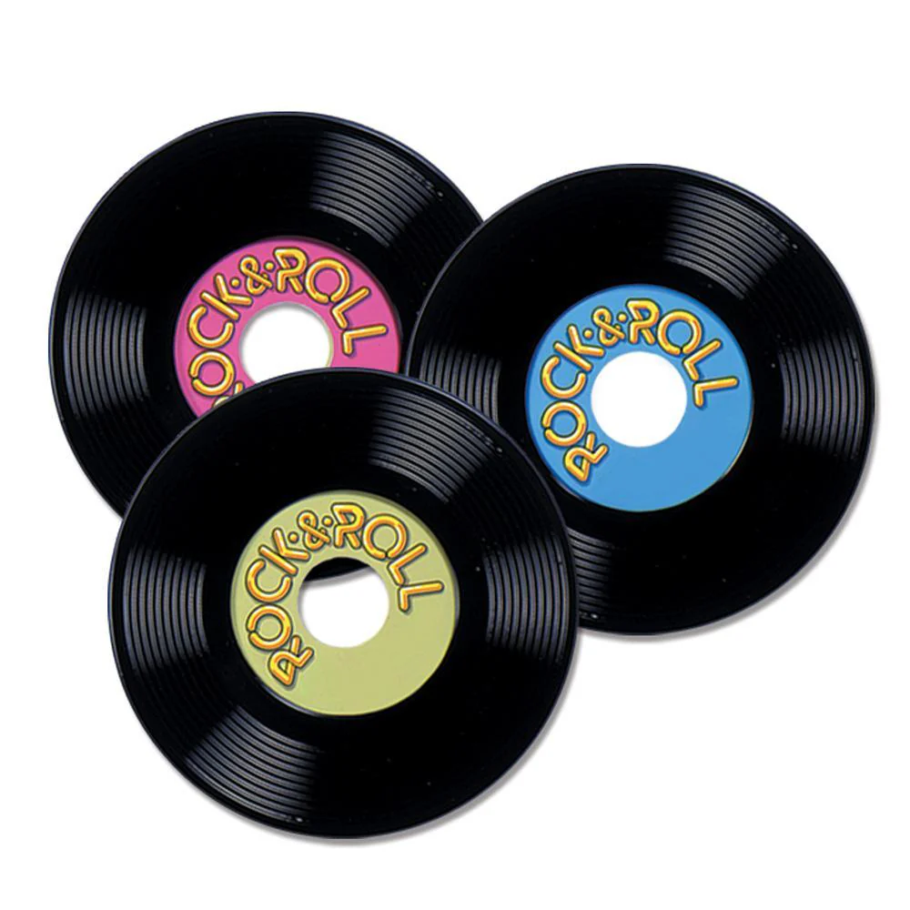 Personalized Plastic Records, Assortment, 1 Count