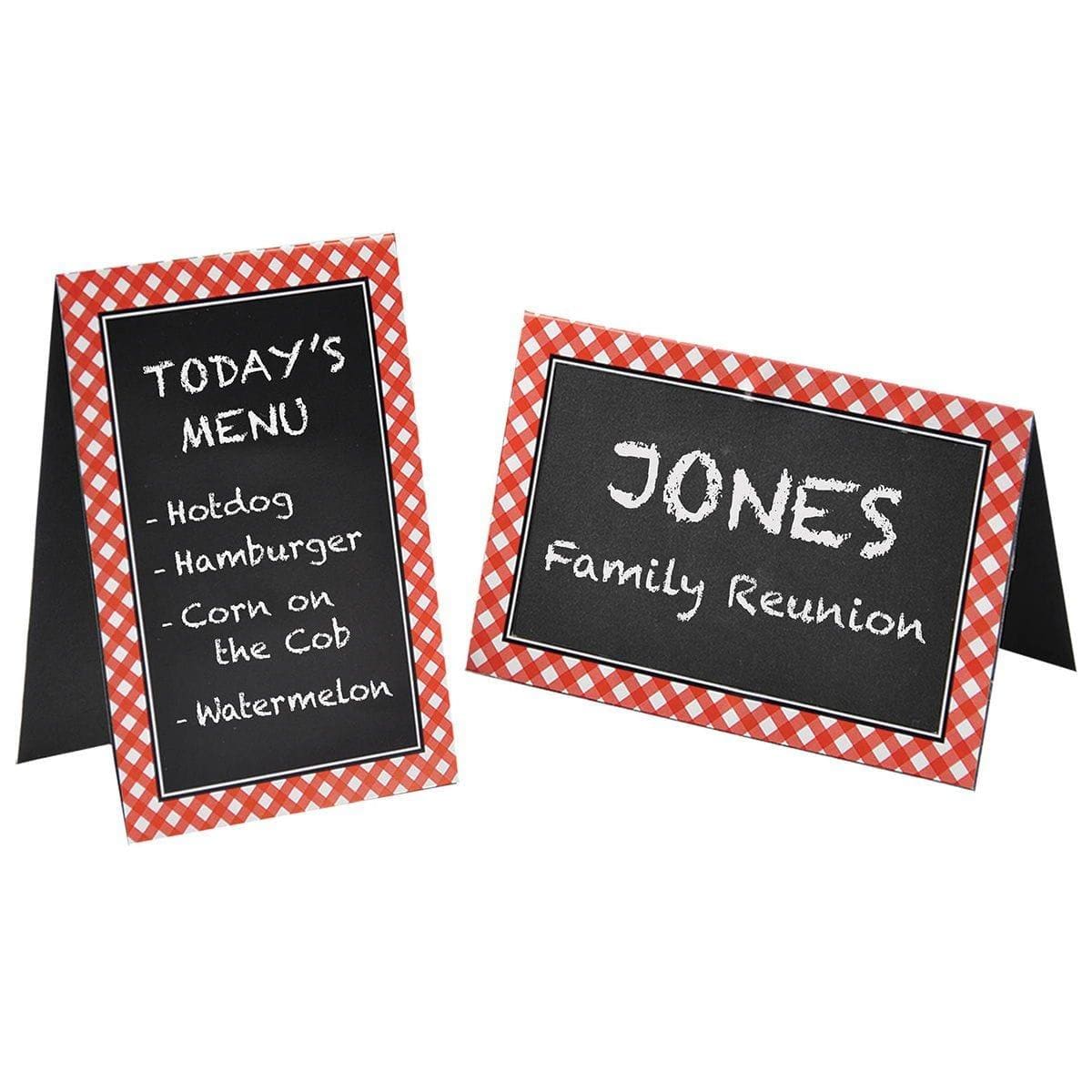Picnic Party Chalkboard Tent Cards, 8 per Package