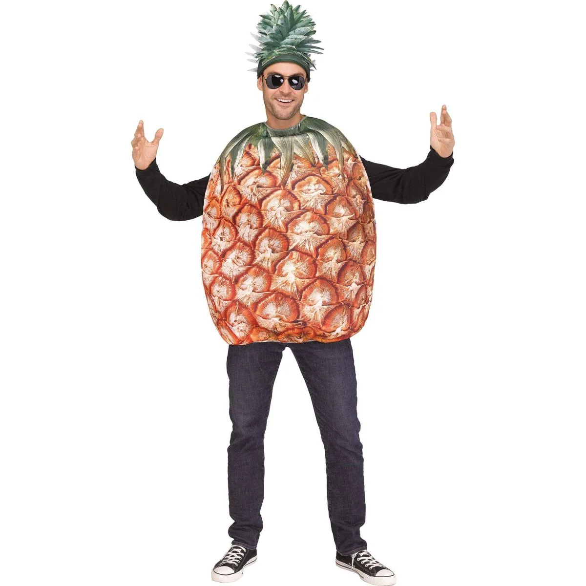 Pineapple Costume for Adults, Tunic and Hat