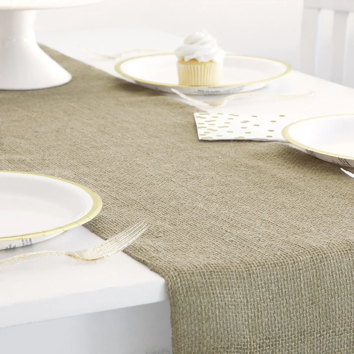 Pink Blooms Wedding Burlap Table Runner, 11 3/4 x 70 1/2 Inches, 1 Count - Image 2