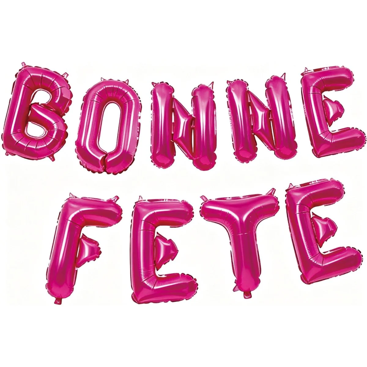 Pink Bonne Fête Air-Filled Foil Balloon Banner, 16 Inches, 1 Count