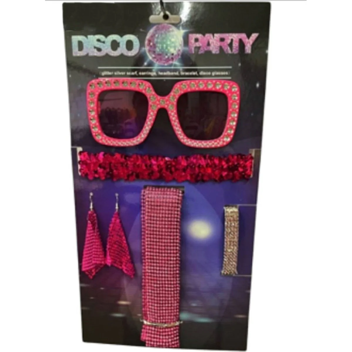 Pink Disco Accessory Kit for Adults