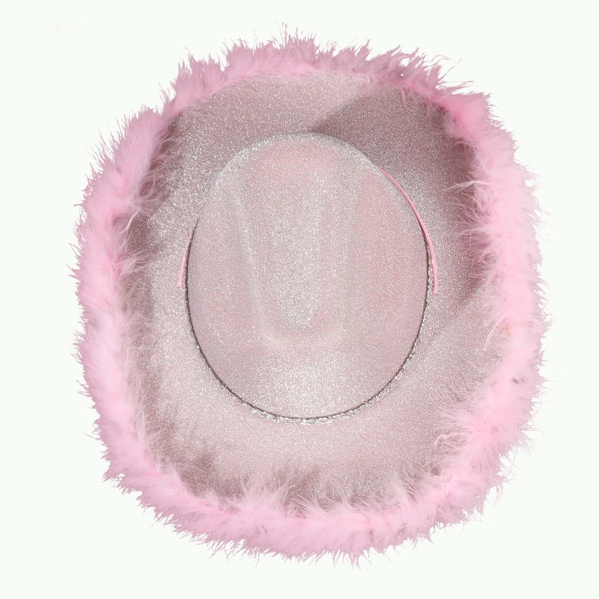 Pink Feather Cowgirl Hat for Adults - Image 4