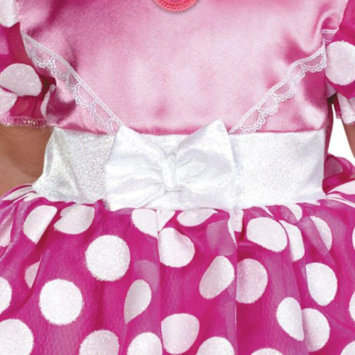 Pink Minnie Classic Costume for Toddlers, Pink and White Dress with Headband - Image 2