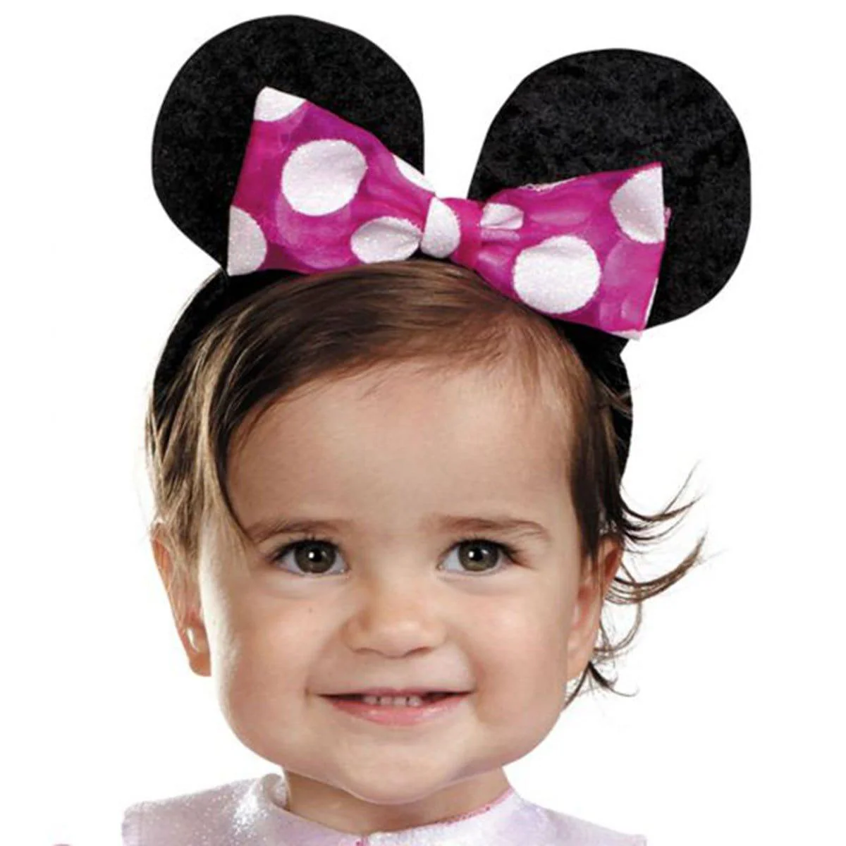 Pink Minnie Classic Costume for Toddlers, Pink and White Dress with Headband - Image 4