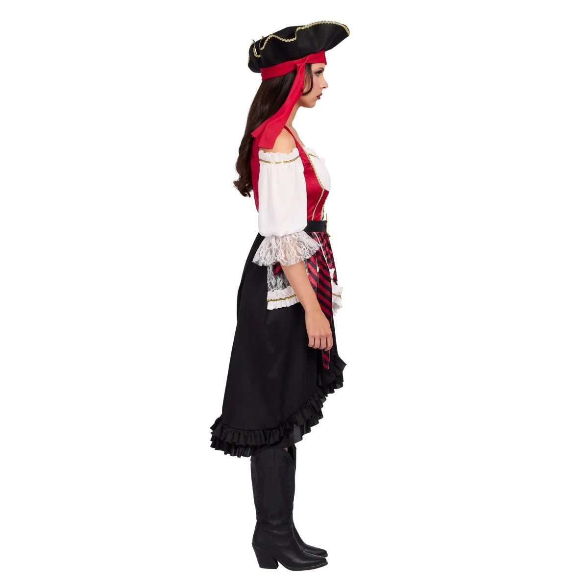 Pirate of the Sea Dress Costume for Adults, Dress and Hat - Image 3