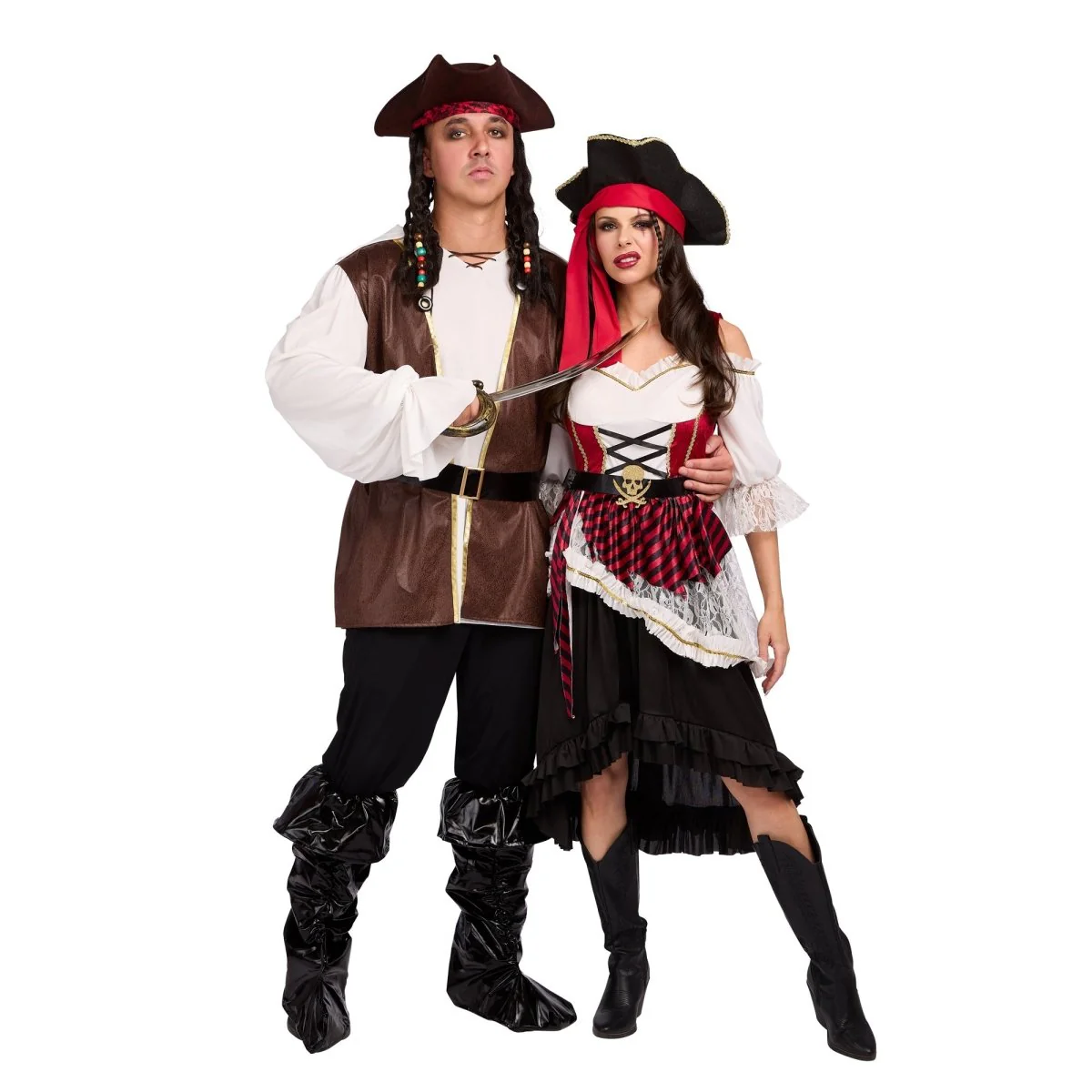 Pirate of the Sea Dress Costume for Adults, Dress and Hat - Image 5