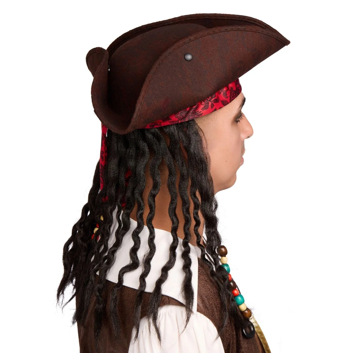 Pirate Tricorn Hat with Bandana for Adults - Image 3