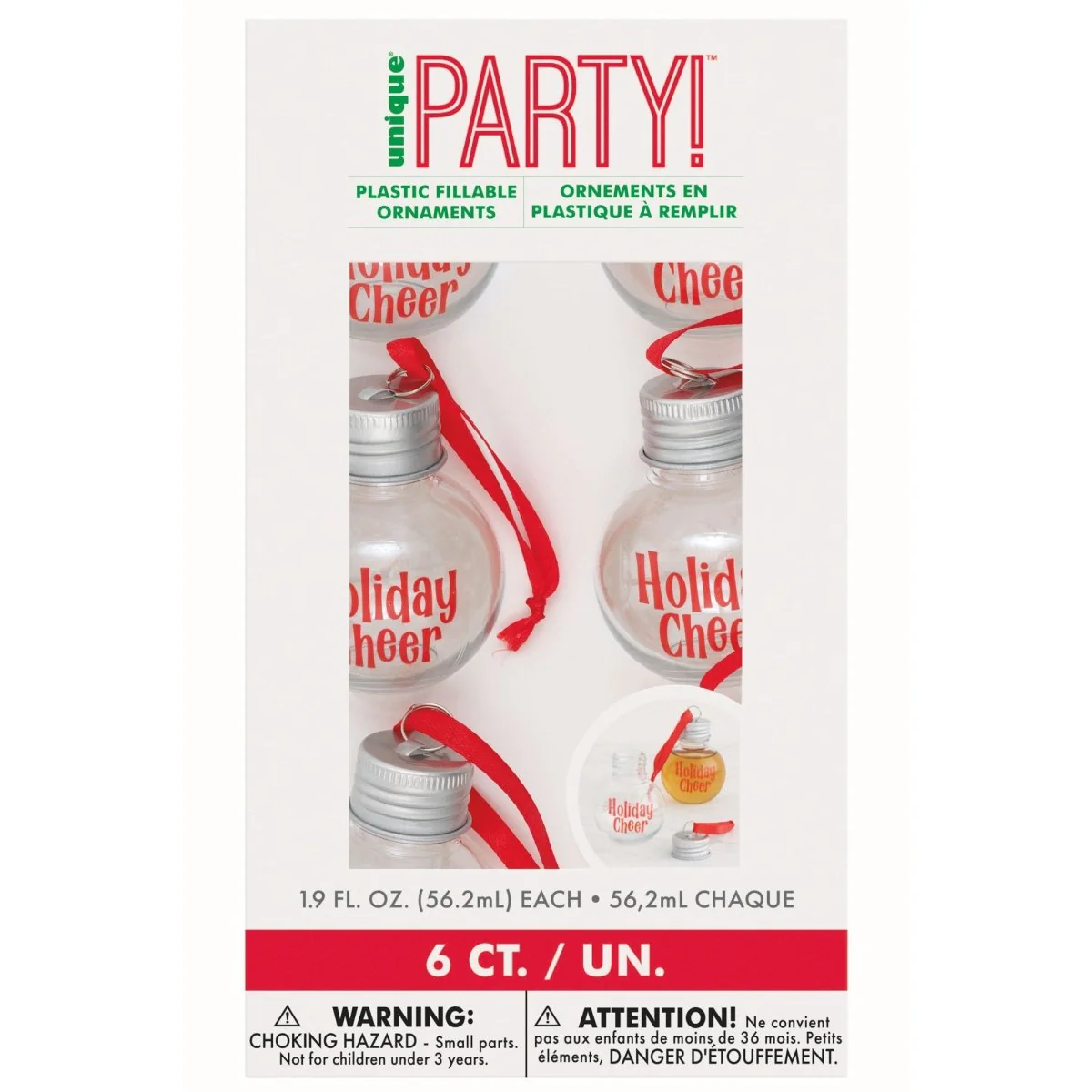Plastic Ornament Cups, 1.9 Oz, 6 Count