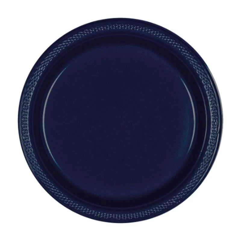 Plastic Plates 10.25 In. - True Navy 20/pkg