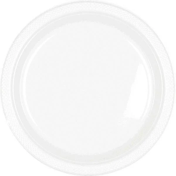 Plastic Plates 10.25 In. - Frosty White 20/pkg.