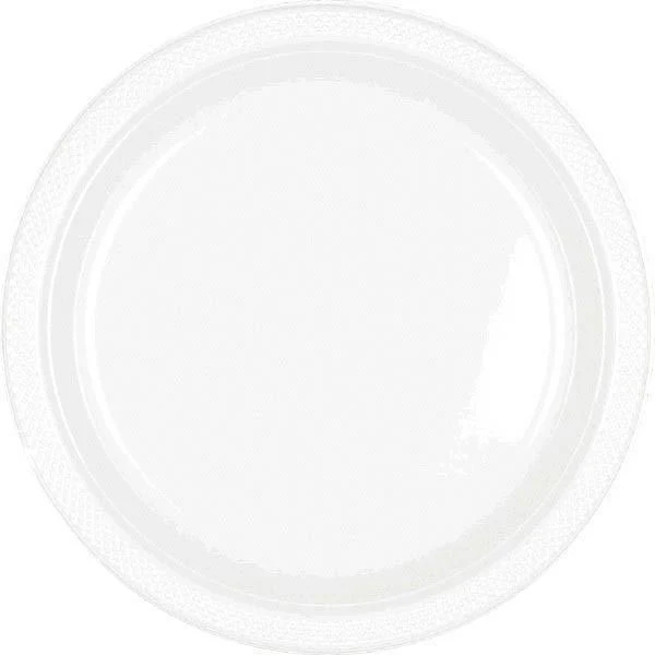 Plastic Plates 7 In. - Frosty White 20/pkg.