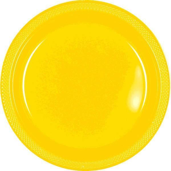Plastic Plates 10.25 In. - Yellow Sunshine 20/pkg.
