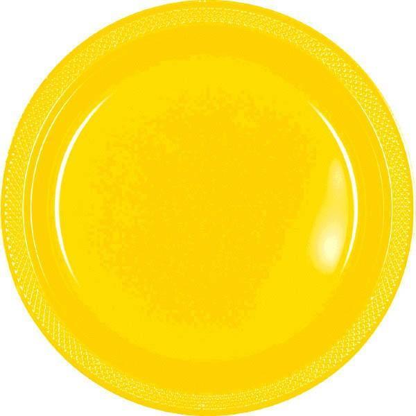 Plastic Plates 7 In. - Yellow Sunshine 20/pkg.