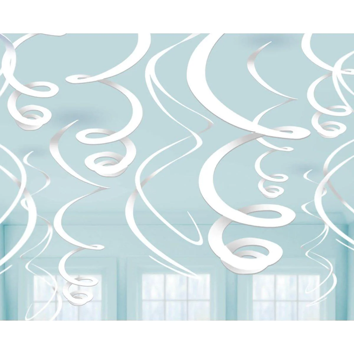 Swirl Decorations - Frosty White 22 In. 12/pkg.