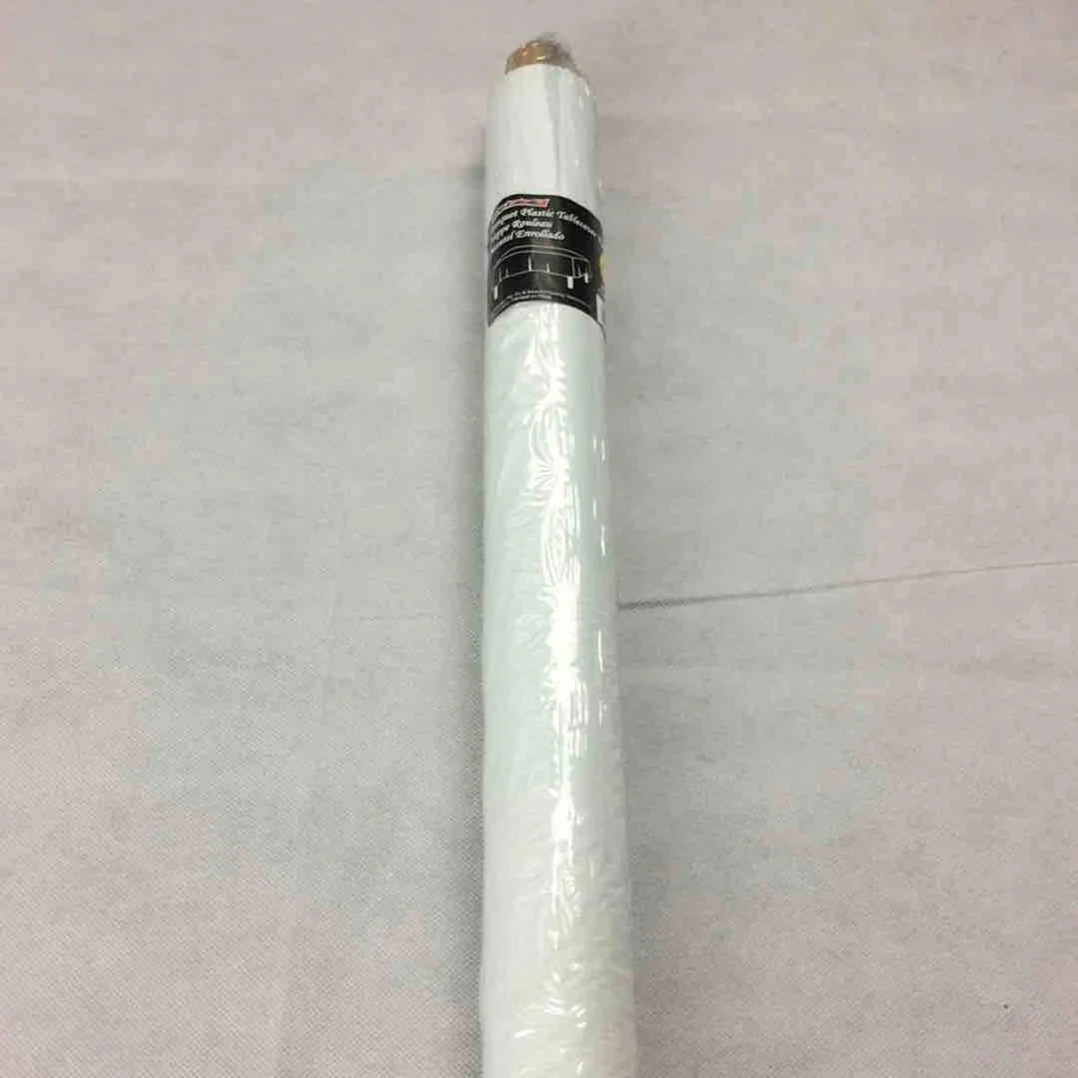 Plastic Table Cover Roll, White, 40 x 1200 Inches, 1 Count