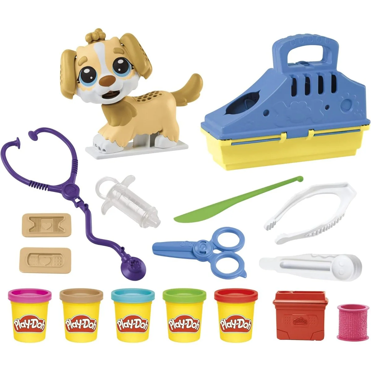 Play-Doh Care 'n Carry Vet Playset with Toy Dog, 1 Count - Image 4