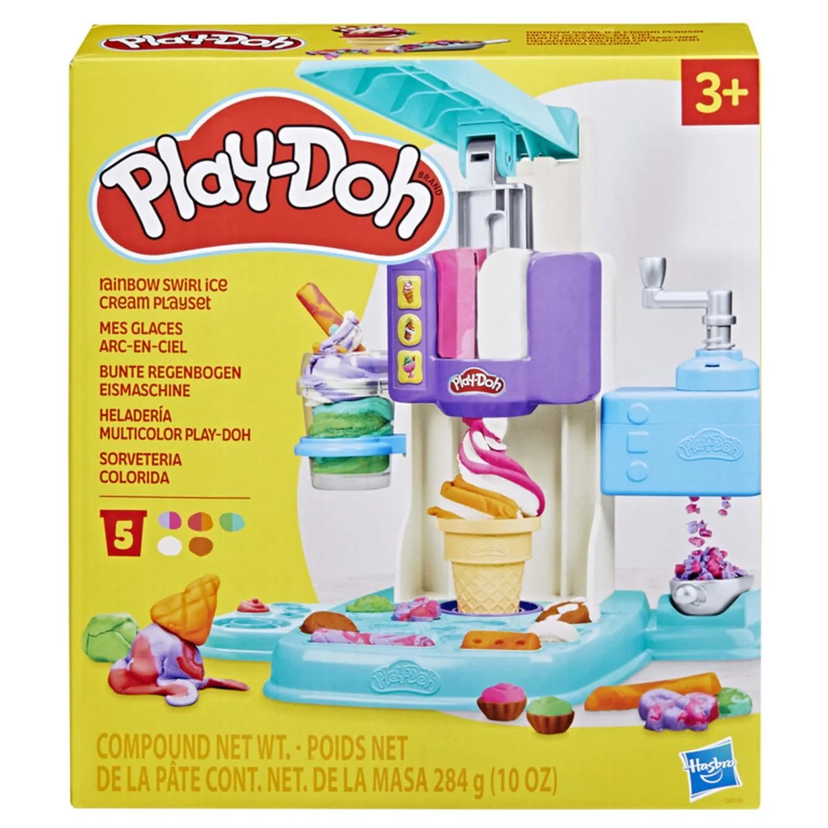 Play-Doh Rainbow Swirl Ice Cream Playset, 1 Count