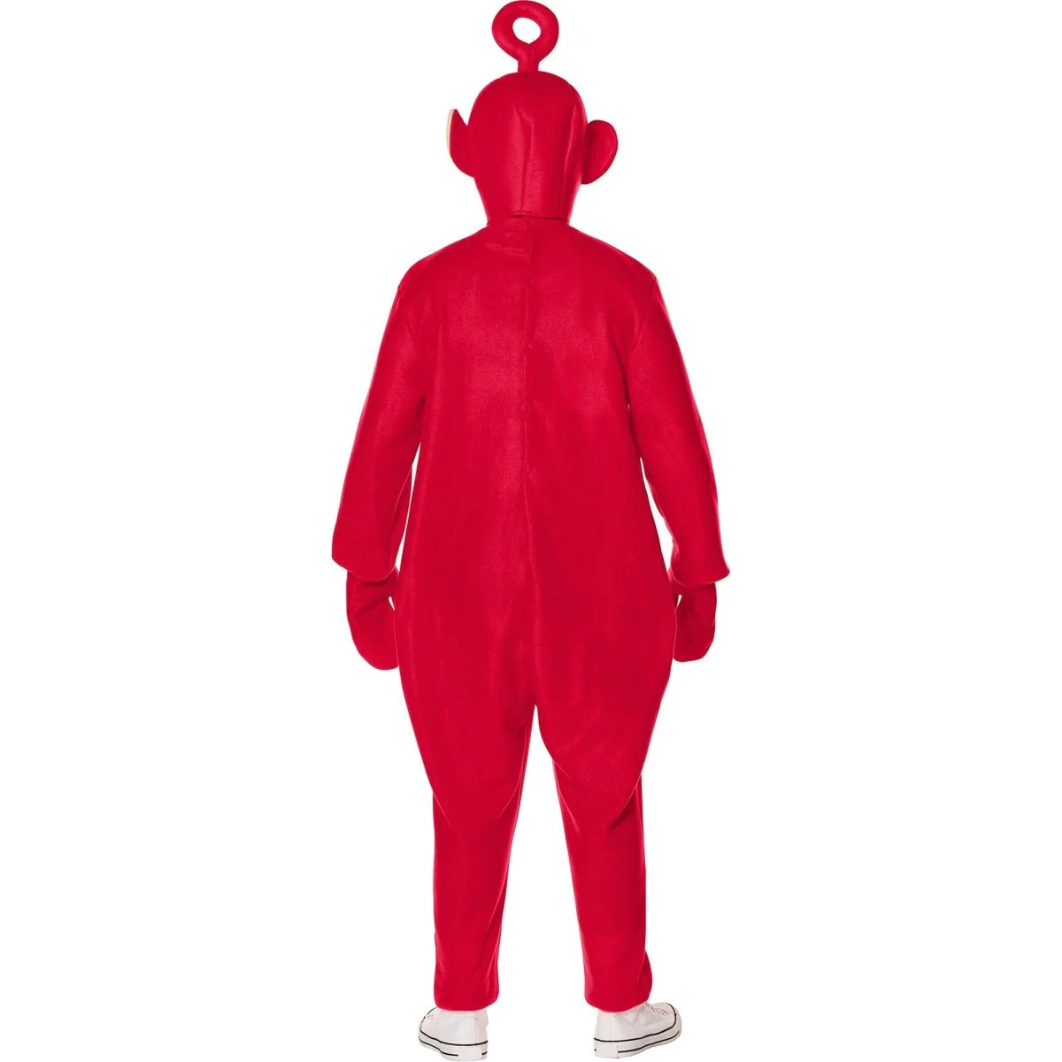 Teletubbies Po Costume for Adults, Red Jumpsuit With Hood - Image 2