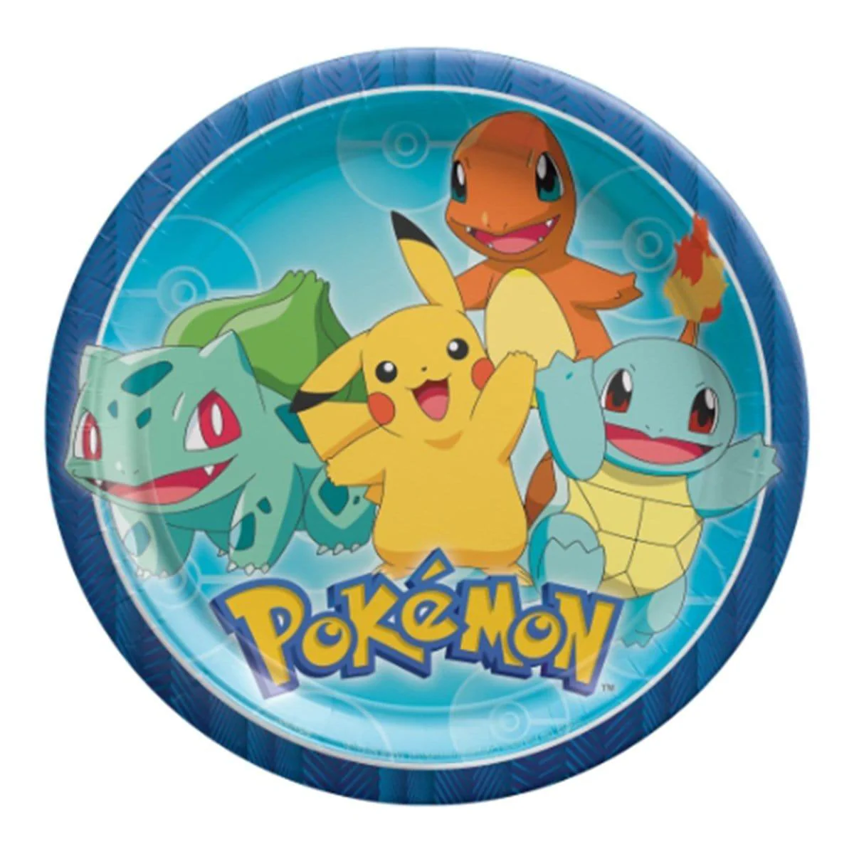 Pokémon Birthday Large Lunch Paper Plates, 9 in, 8 count