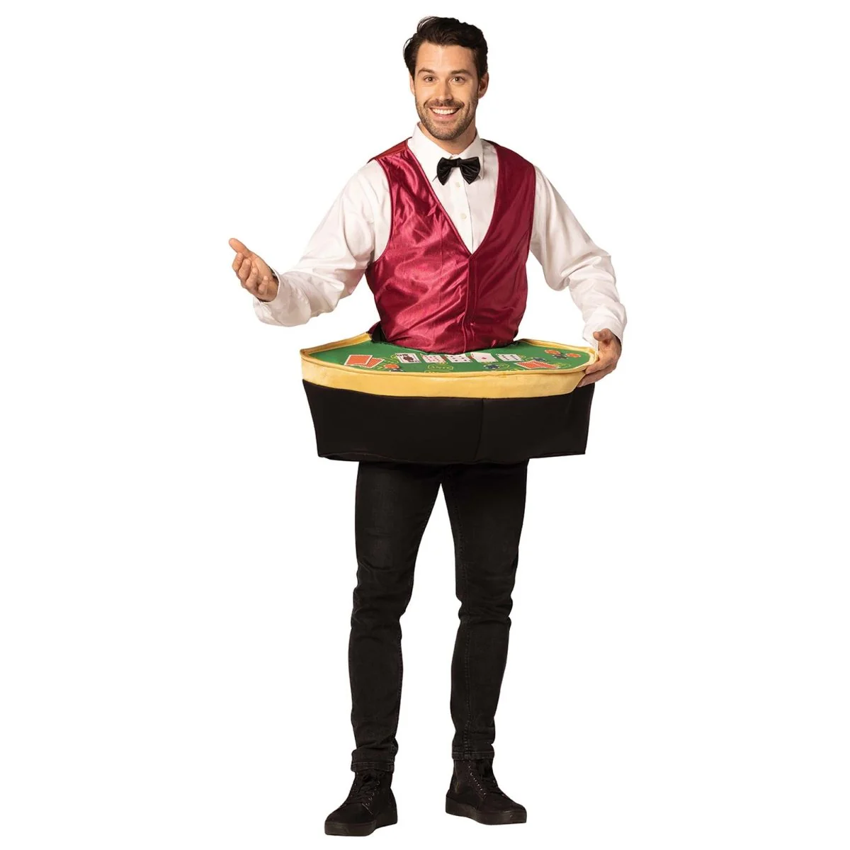 Poker Dealer with Table Costume for Adults