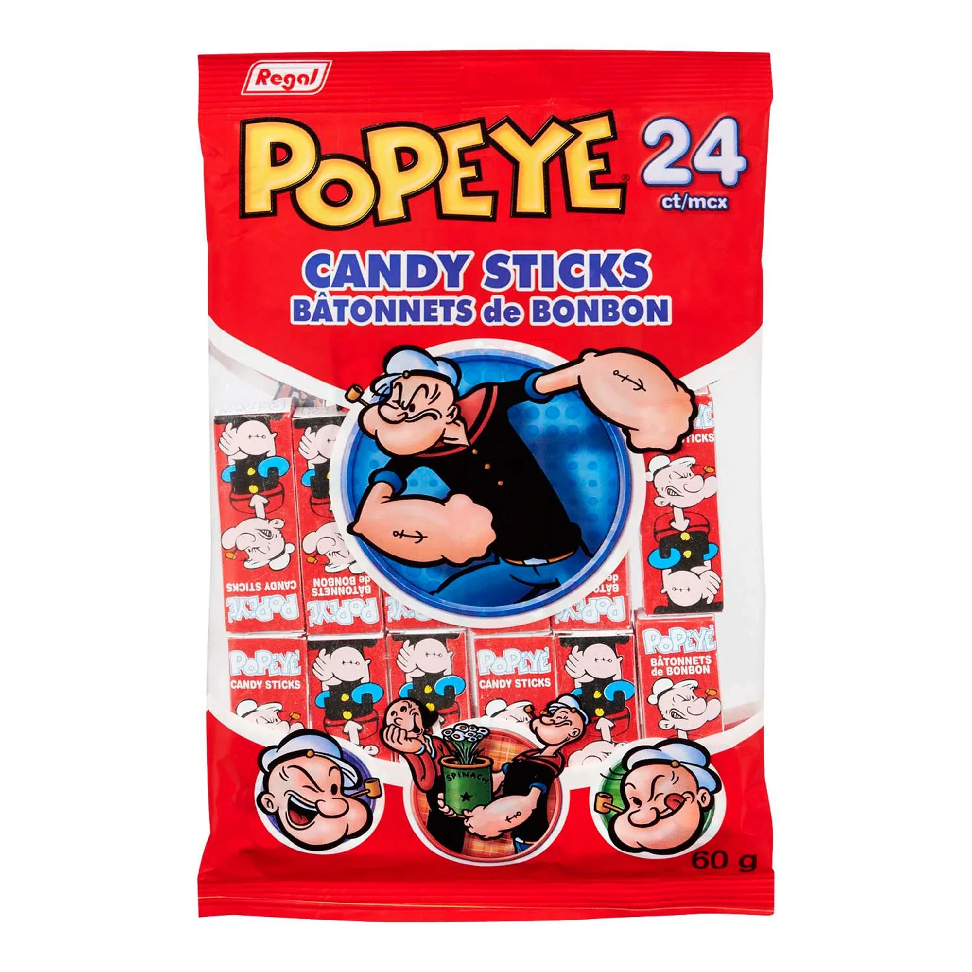Popeye Candy Sticks, 60 g,  24 Count