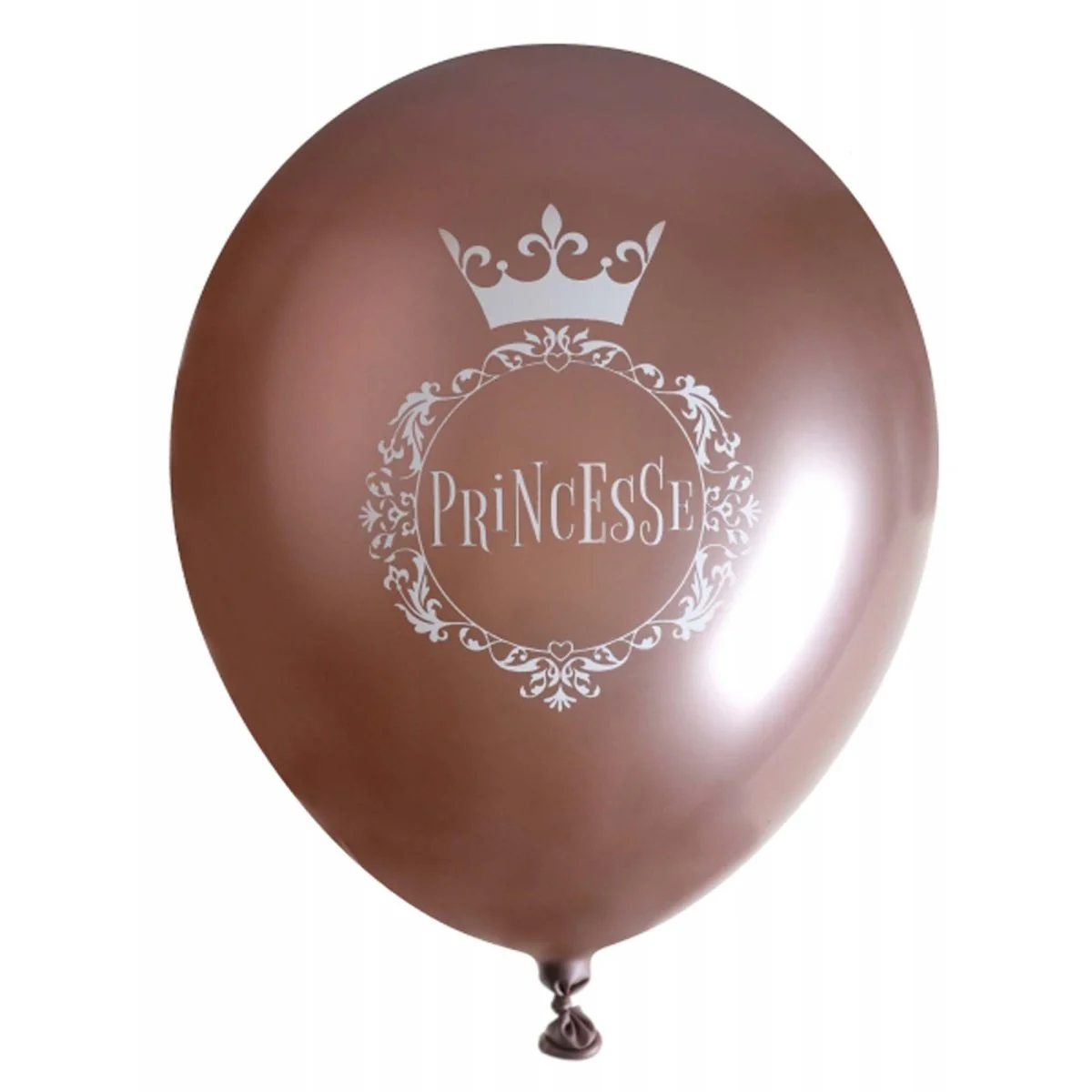 Princess Birthday Rose Gold Latex Balloons, 12 Inches, 6 Count