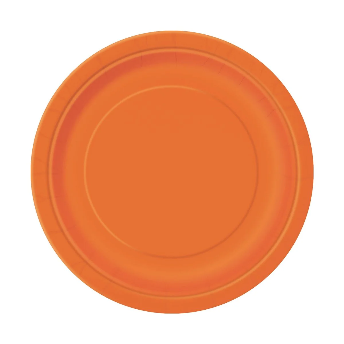 Pumpkin Orange Small Round Dessert Paper Plates, 7 Inches, 8 Count