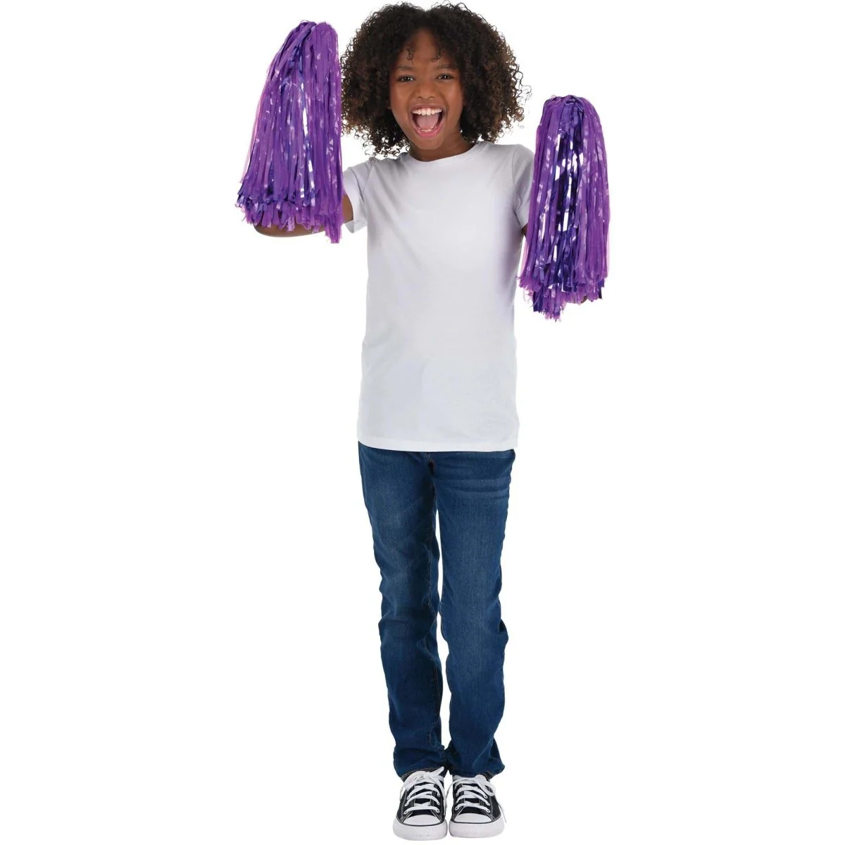 Purple Cheerleading Pom Poms, 2 Count