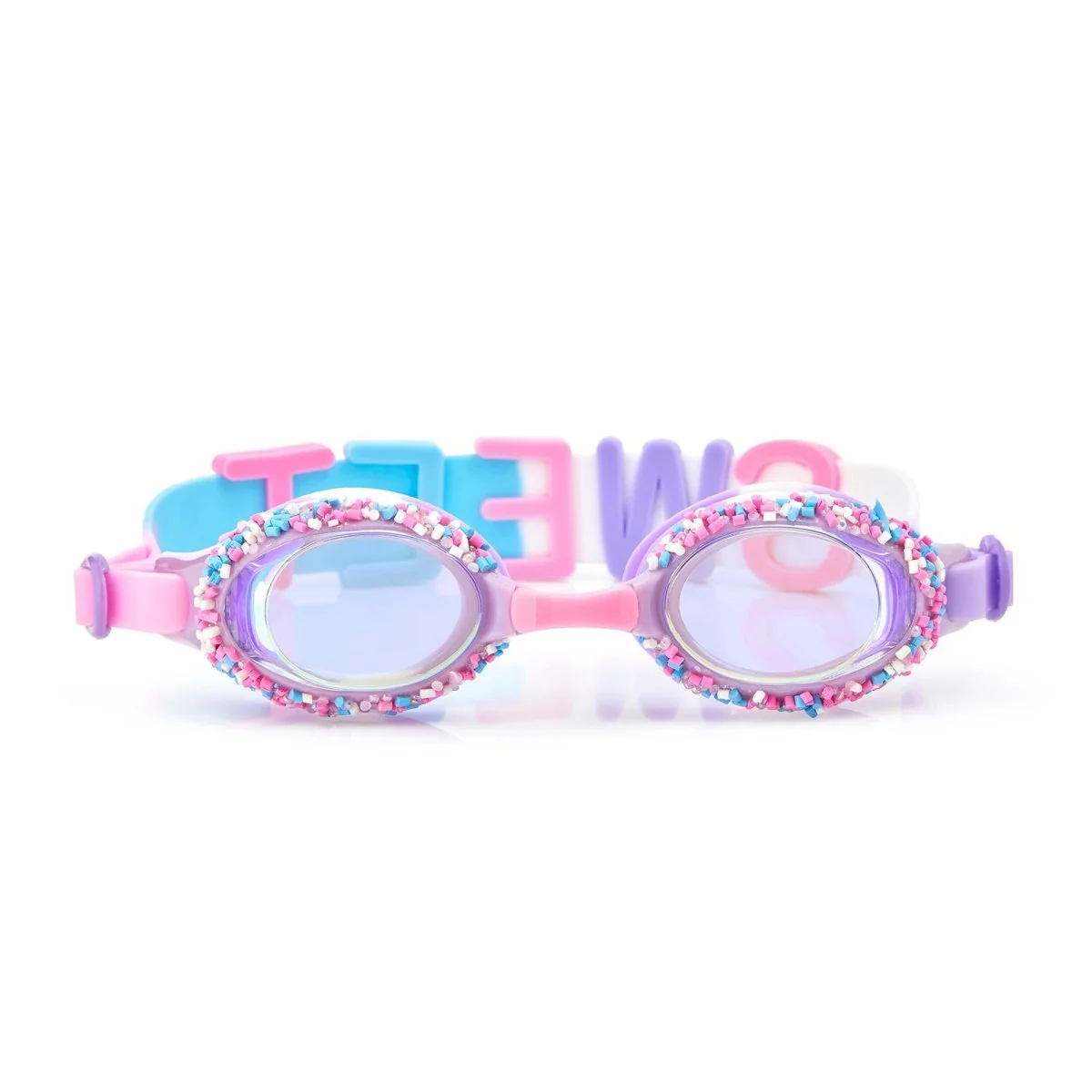 Purple Funfetti Swim Goggles for Kids