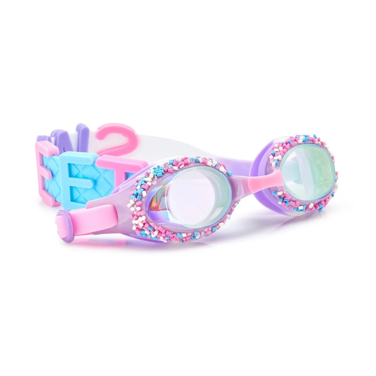 Purple Funfetti Swim Goggles for Kids - Image 2