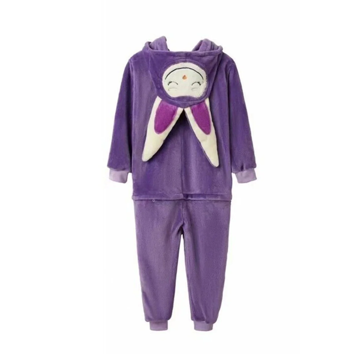 Purple Lafufu Costume for Kids, Hooded Jumpsuit - Image 3