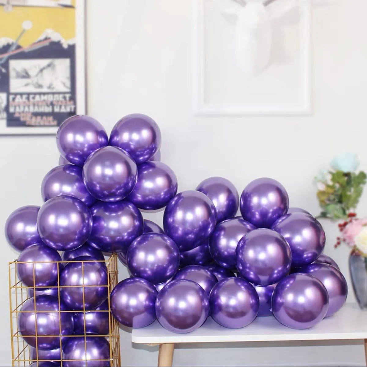 Purple Latex Balloon 12 Inches, Chrome Collection, 72 Count - Image 4