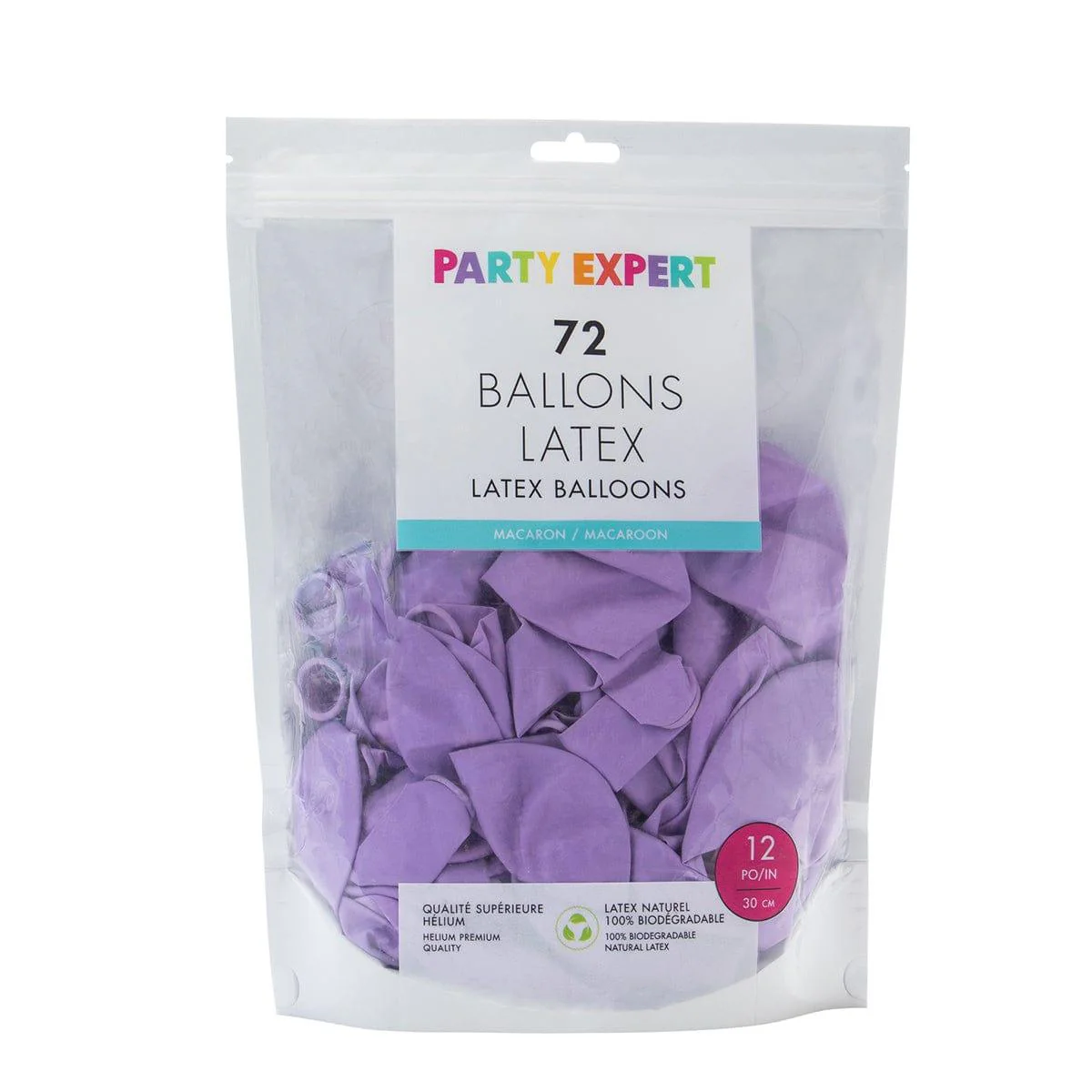 Purple Latex Balloon 12 Inches, Macaroon Collection, 72 Count - Image 3