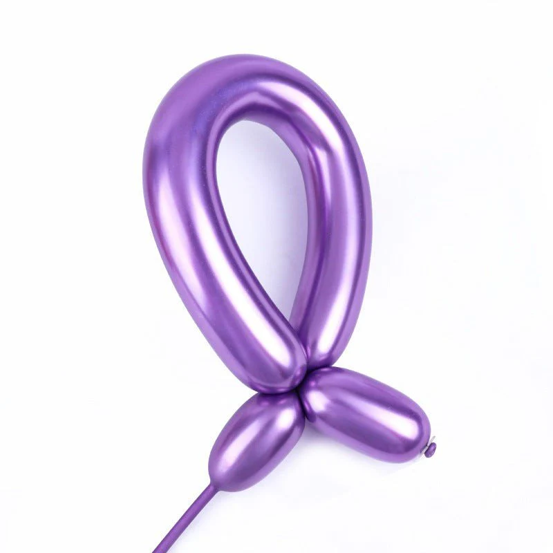 Purple Latex Balloon 260 mm, Chrome Collection, 100 Count