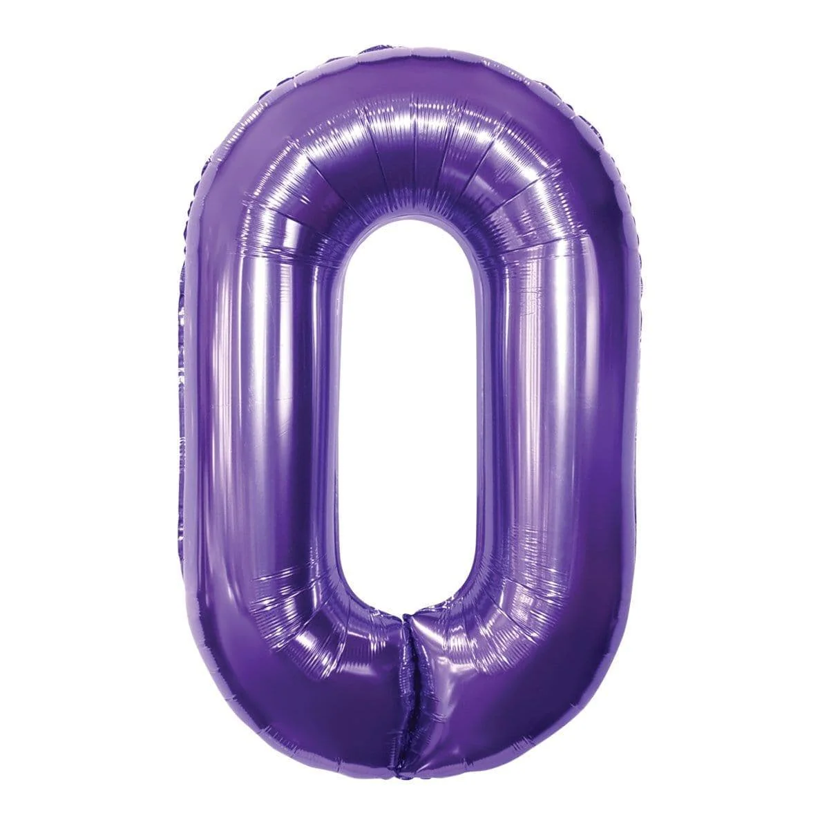 Purple Number 0 Foil Balloon, 34 Inches