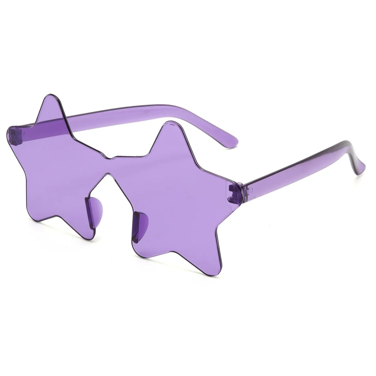 Purple Star Shaped Sunglasses for Adults