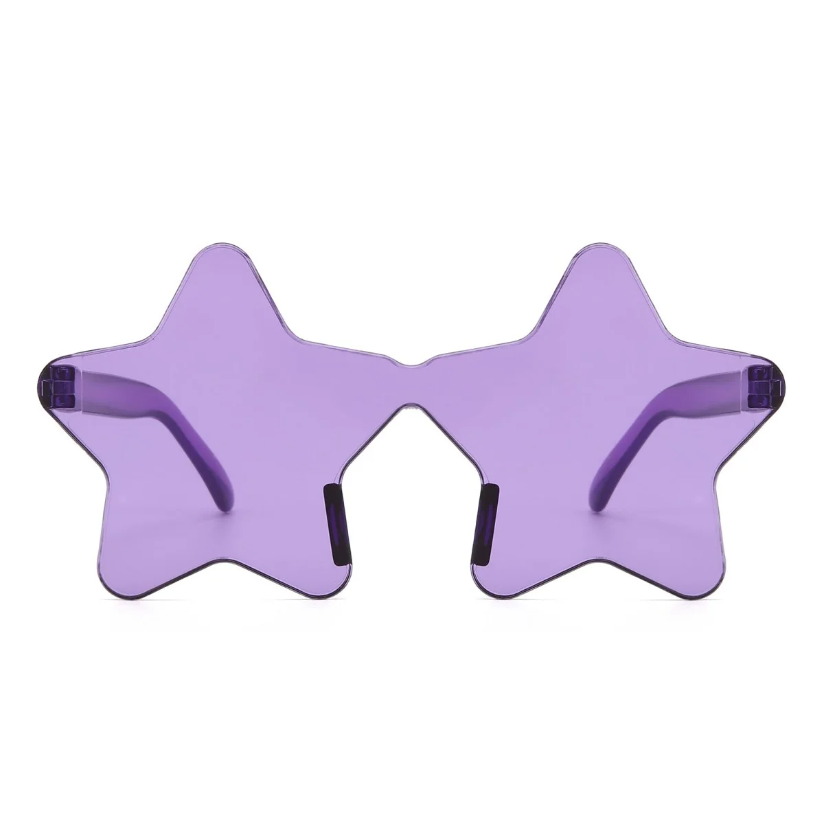 Purple Star Shaped Sunglasses for Adults - Image 2