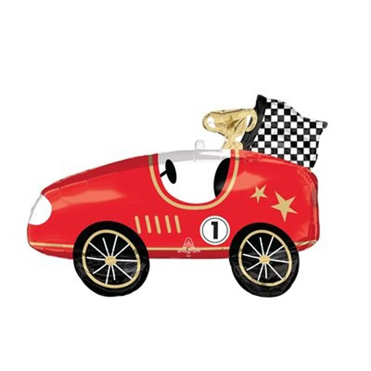 Race Car Supershape Foil Balloon, 31 Inches, 1 Count