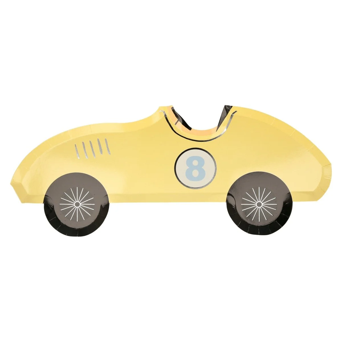 Race Cars Large Car Shaped Lunch Paper Plates, 15.5 x 6.25 Inches, 8 Count - Image 10