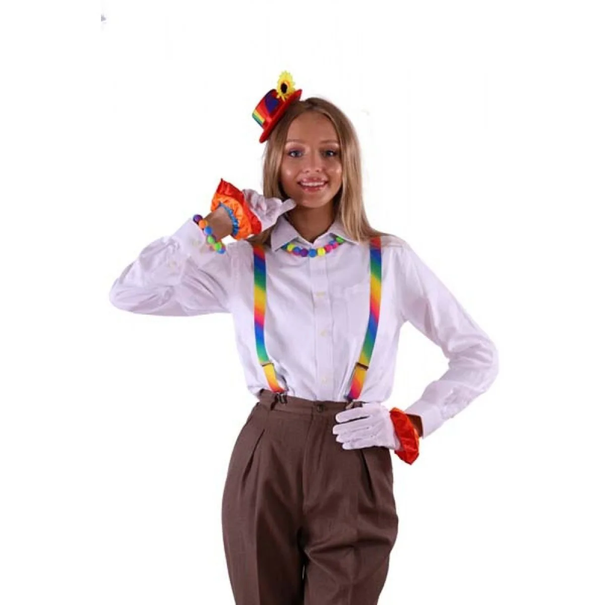 Rainbow Clown Accessory Kit for Adults